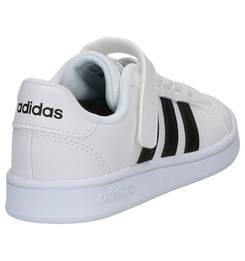 adidas Grand Court C Witte Sneakers voor jongens (318923)