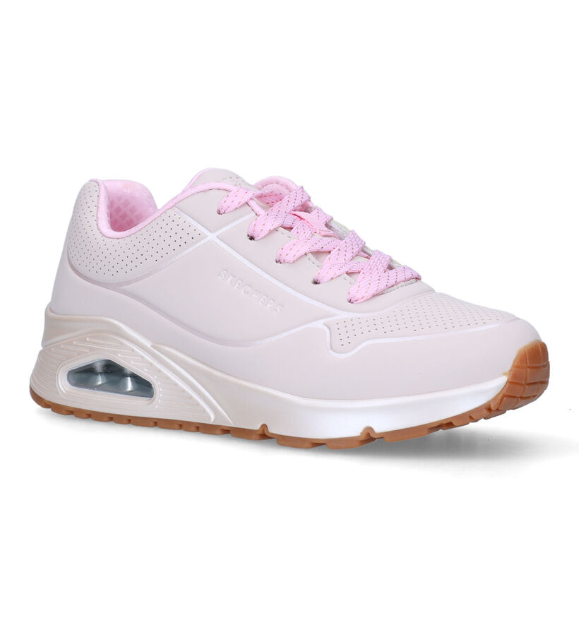 Skechers Uno Gen1 Cool Heels Baskets en Rose pour filles (326443)