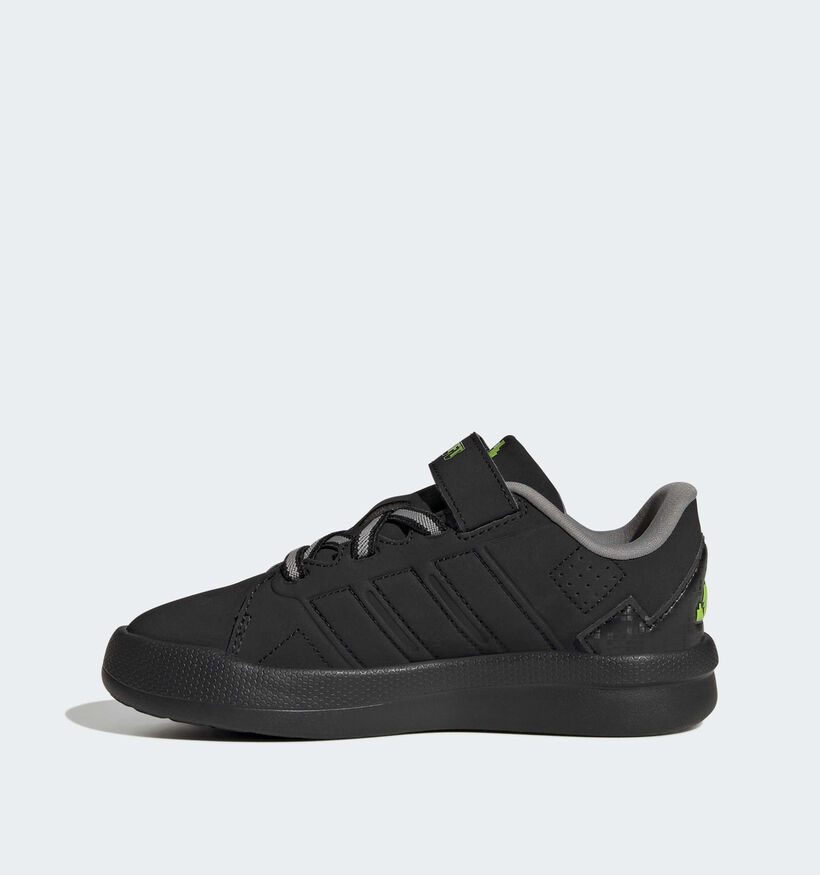 adidas Minecraft Lightorama Baskets basses en Noir/Vert pour gar&ccedil;ons (375469) - pour semelles orthop&eacute;diques