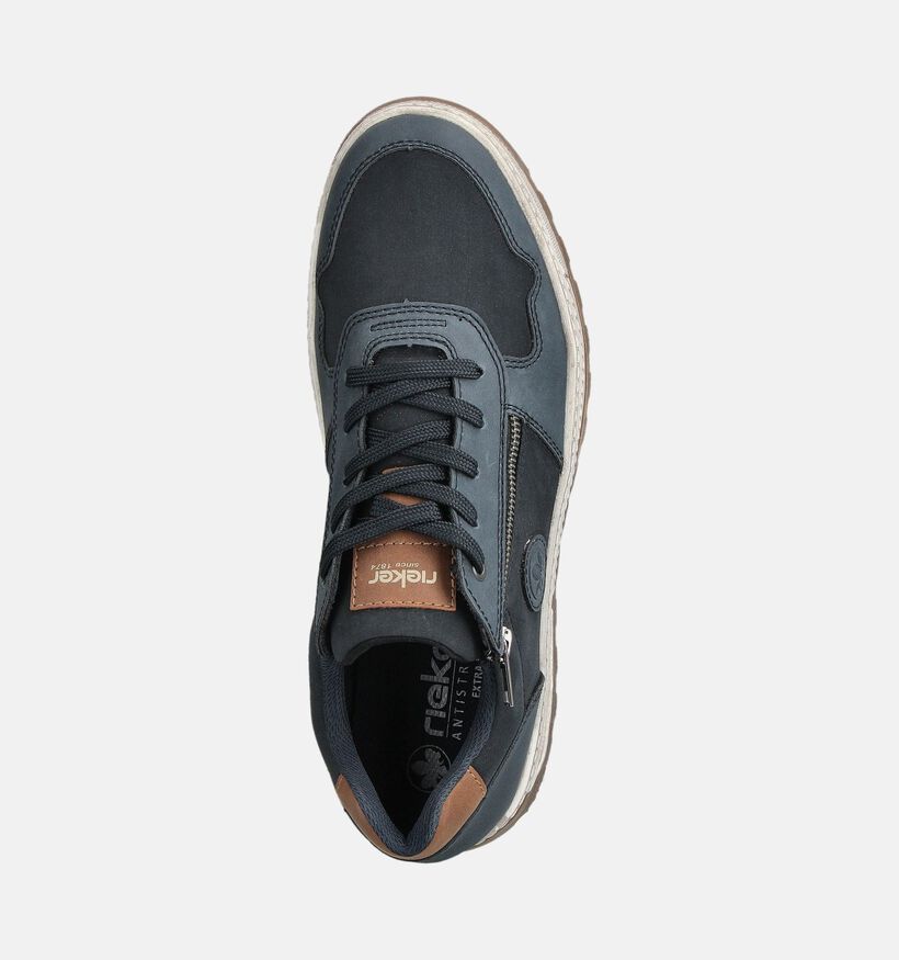 Rieker Donkerblauwe Sneakers met Veter en Rits voor heren (360458) - geschikt voor steunzolen