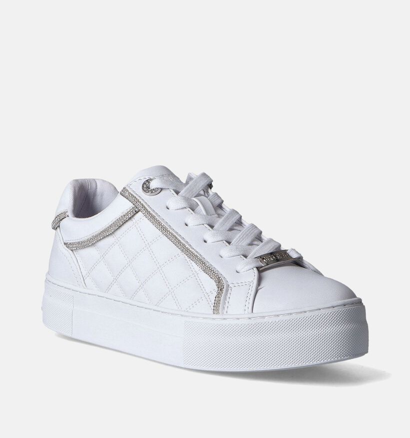 Guess Gratea Witte Veterschoenen voor dames (350429) - geschikt voor steunzolen