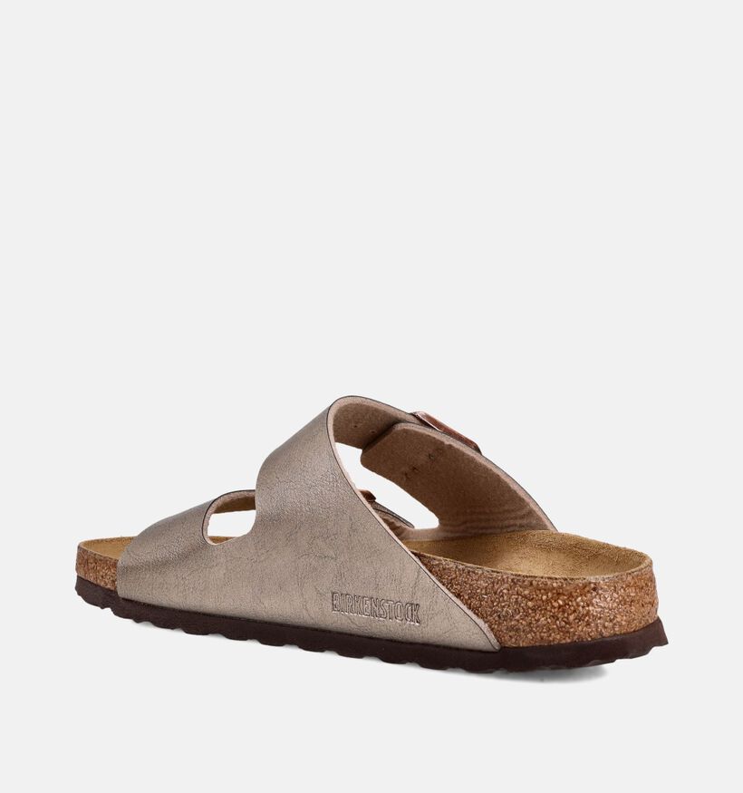 Birkenstock Arizona Graceful Taupe Bronzen Slippers voor dames (373247)