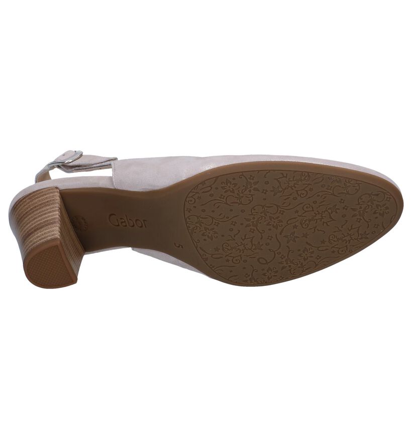 Gabor Comfort Escarpins à talon ouvert en Or en nubuck (245538)