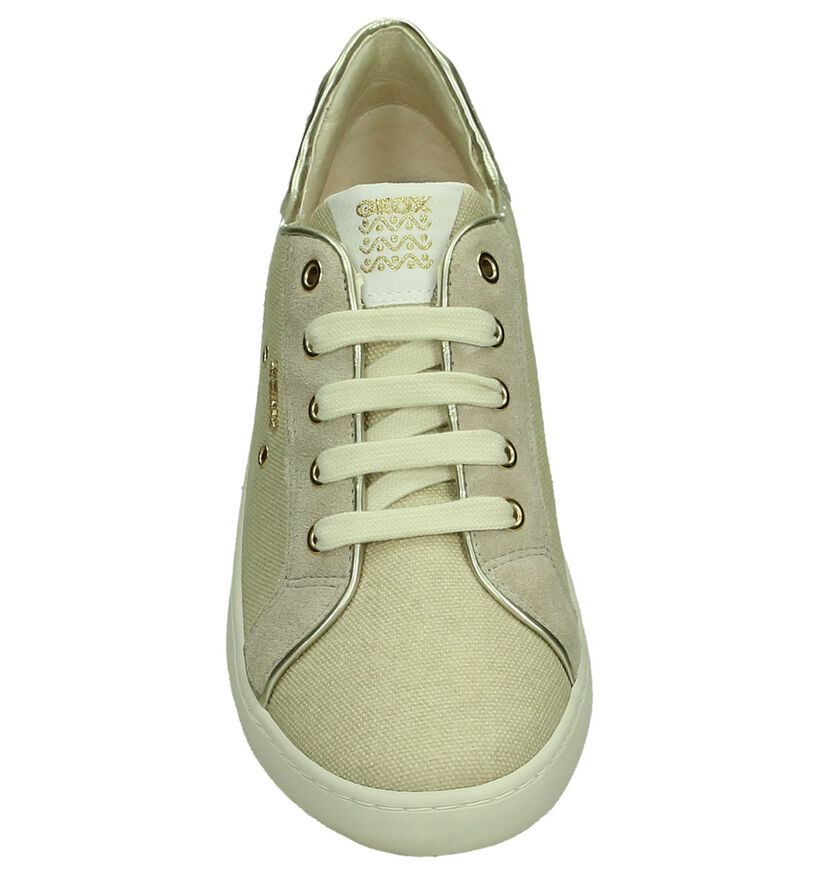 Geox Licht Beige Sneakers in stof (190701)