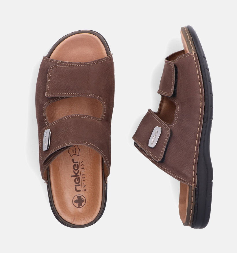 Rieker Nu-pieds casual en Marron pour hommes (354831)