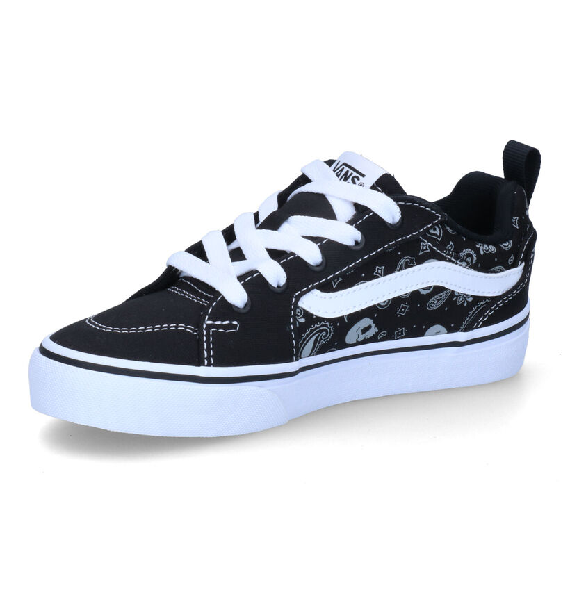 Vans Filmore Skull Bandana Baskets en Noir en simili cuir (303047)