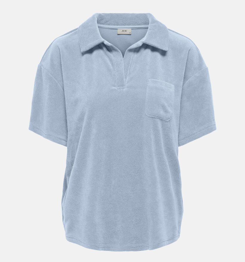 JDY Terry Collar Lichtblauwe Polo T-shirt voor dames (374848)