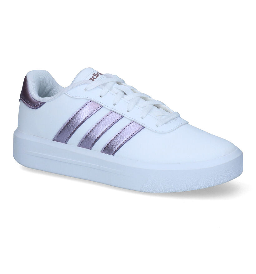 adidas Court Platform Witte Sneakers in kunstleer (311397)