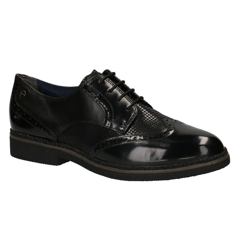 Tamaris TOUCH it Chaussures à lacets en Noir en simili cuir (253066)