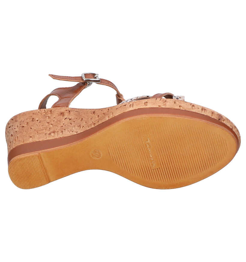 Tamaris Cognac Sandalen in leer (270144)