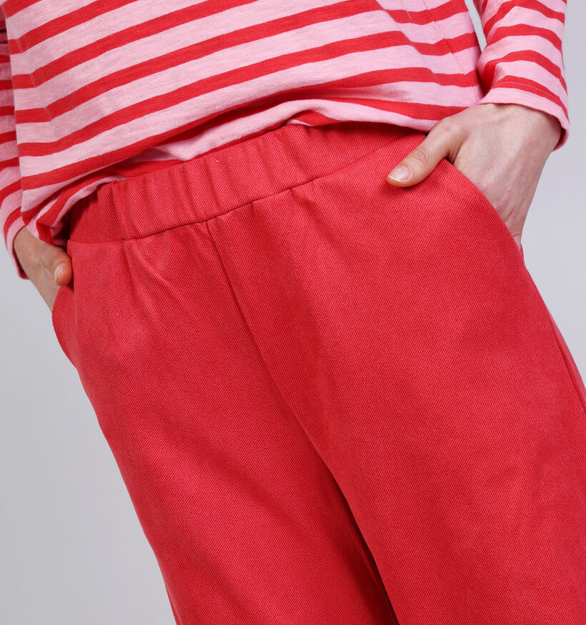 Vila Pantalon classique en Rouge pour femmes (374843)