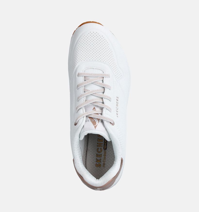 Skechers Uno Shimmer Baskets sportives en Blanc pour femmes (360893) - pour semelles orthopédiques