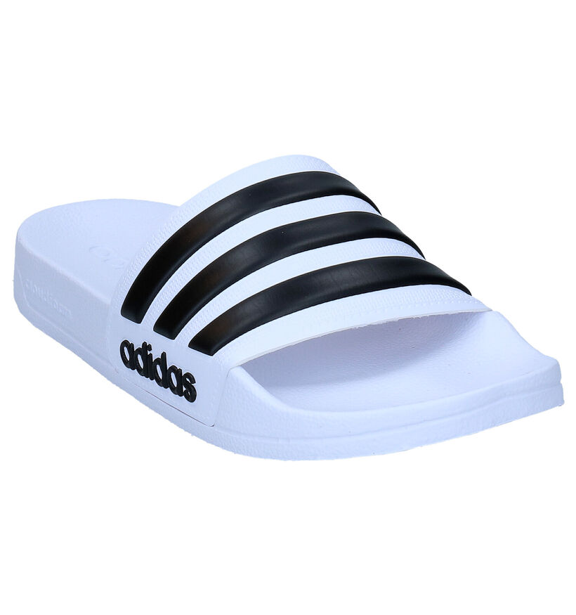 adidas Adilette Witte Badslippers in kunststof (290835)