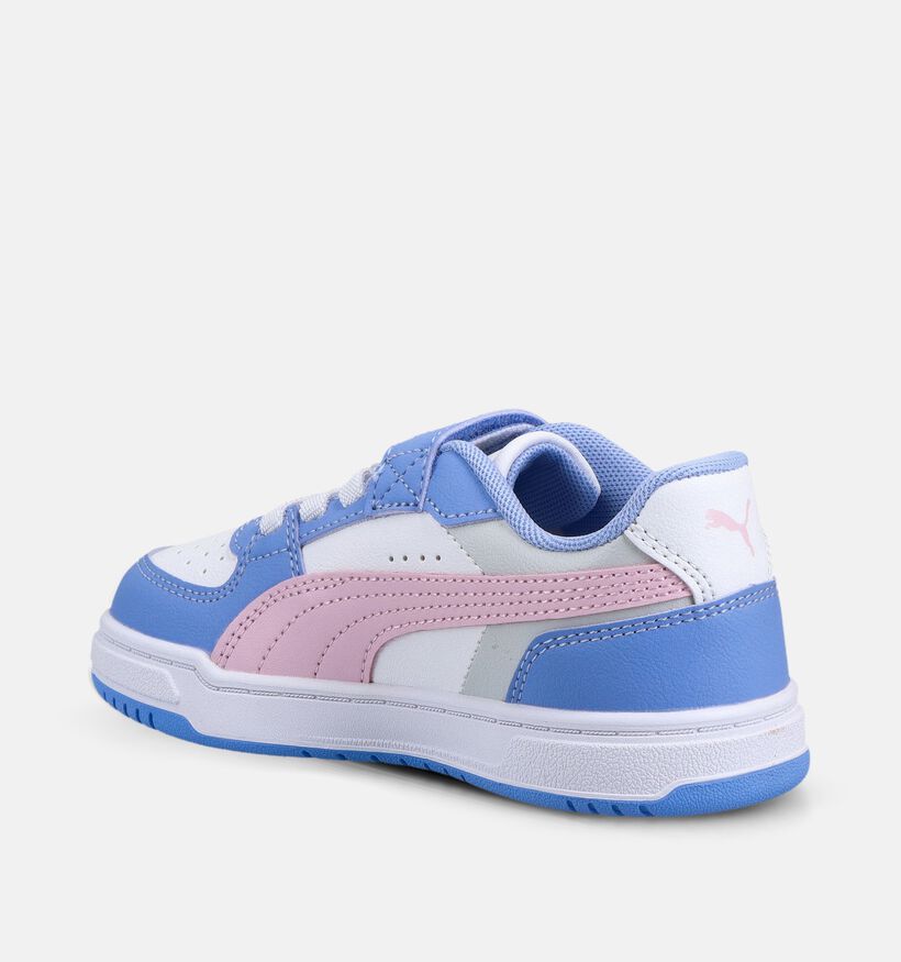 Puma Caven III Block Baskets en Blanc/Violet pour filles (366625) - pour semelles orthop&eacute;diques