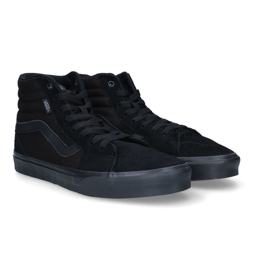 Vans Filmore Hi Baskets de skate en Noir pour hommes (328235)