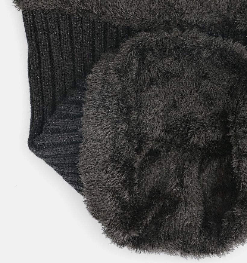 Via Limone Bonnet et Col en Noir (Ensemble) pour filles, garçons (367435)