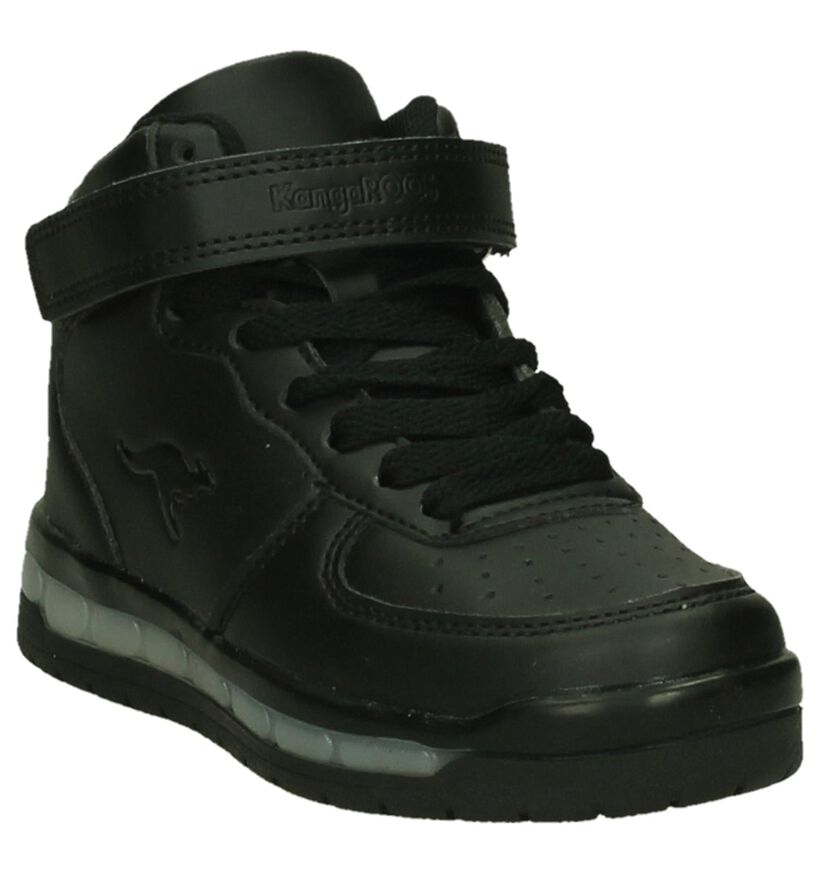 Kangaroos Hoge Sneakers met Lichtjes Zwart, , pdp