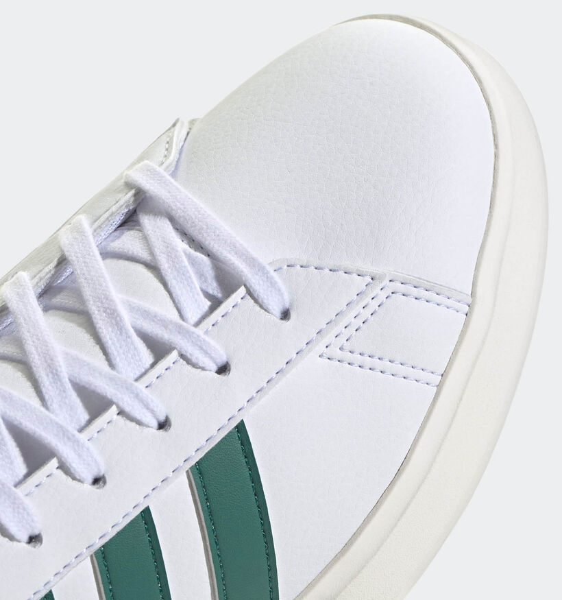 adidas Grand Court 2.0 Baskets en Blanc/Vert pour hommes (359489) - pour semelles orthopédiques