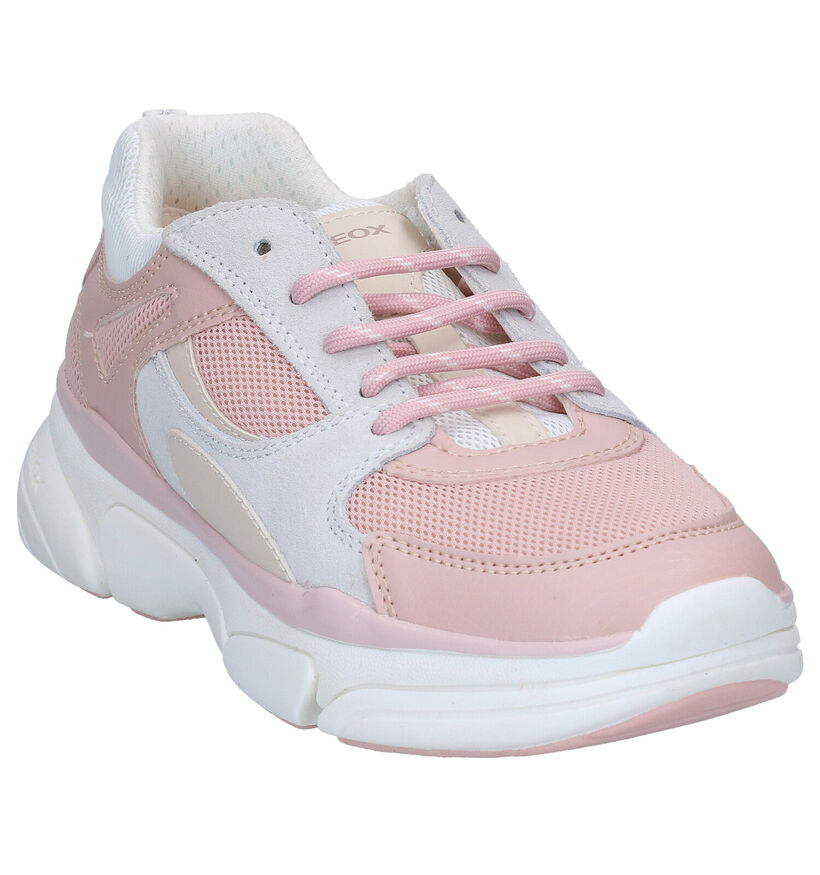 Geox Lunare Baskets en Rose en simili cuir (286921)