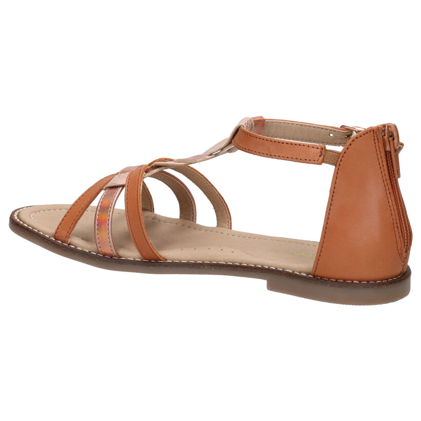 Little David Toledo Sandales en Cognac en cuir (273137)