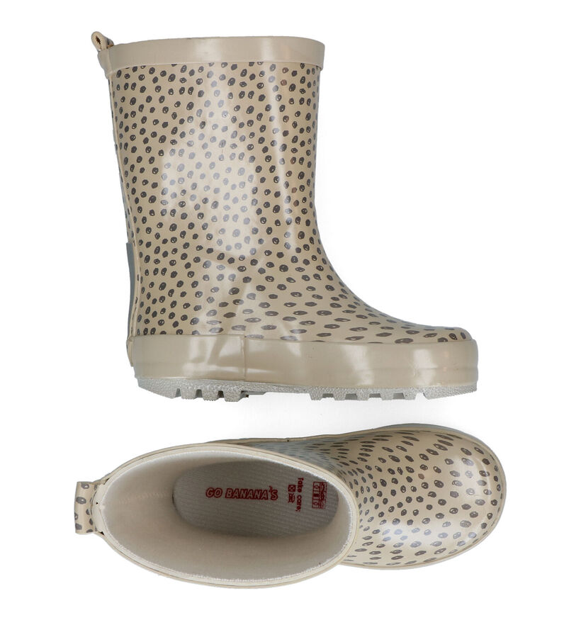Go Banana's Swann Bottes de pluie en Beige pour filles (315340) - pour semelles orthopédiques