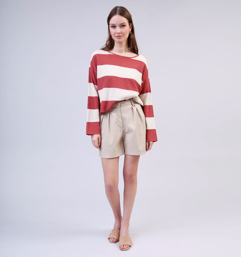 Vero Moda Wanda Bordeaux Gestreepte trui voor dames (352155)