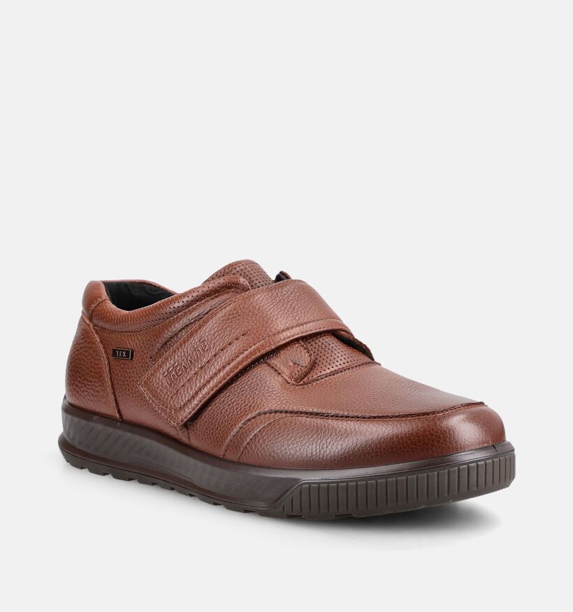 G-Comfort Chaussures confort en Cognac pour hommes (381420) - pour semelles orthop&eacute;diques