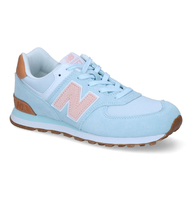 New Balance GC574 Baskets en Bleu pour filles (301696) - pour semelles orthopédiques