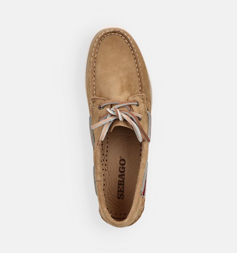 Sebago Portland Flesh Out Lichtbruine Bootschoenen voor dames (370232)