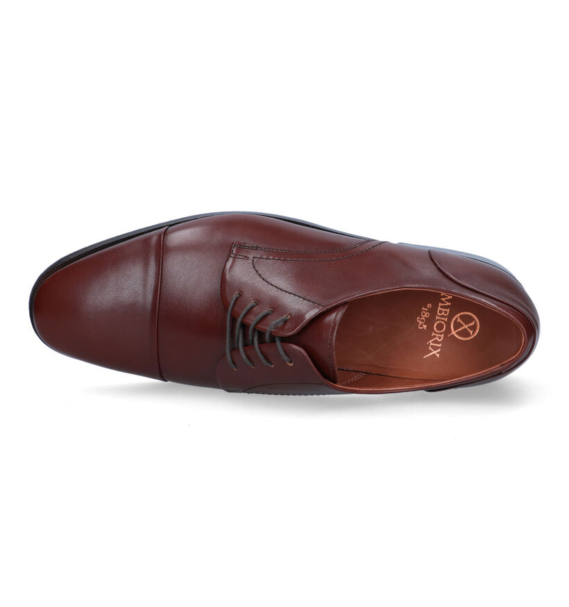 Ambiorix Basco Li Chaussures à lacets en Cognac pour hommes (327731) - pour semelles orthopédiques