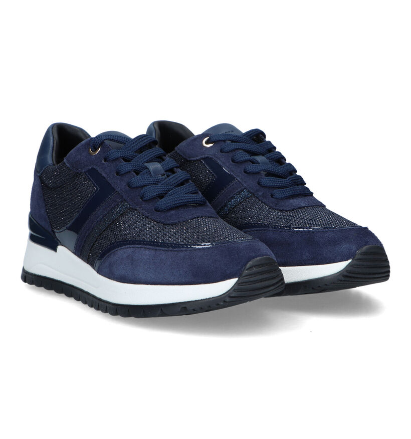 Geox Desya Blauwe Sneakers in nubuck (326651)