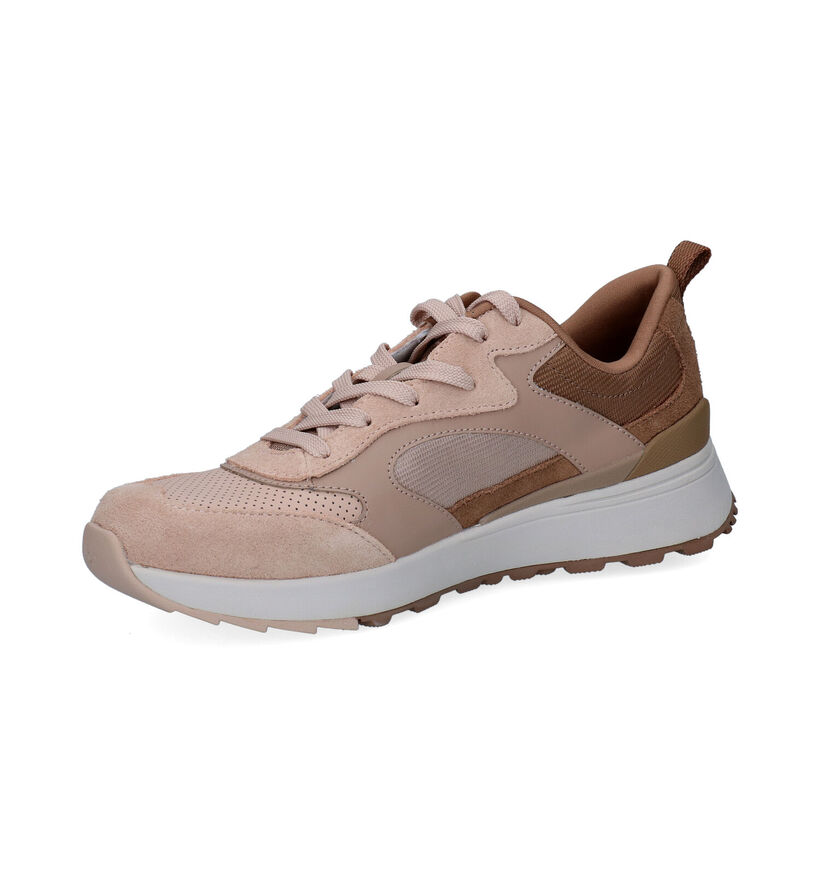 Skechers Sunny Street Beige Sneakers in kunstleer (293941)