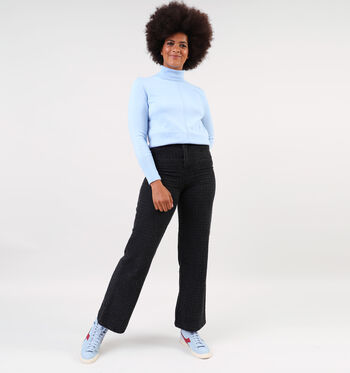 Wide leg jeans zwart L32
