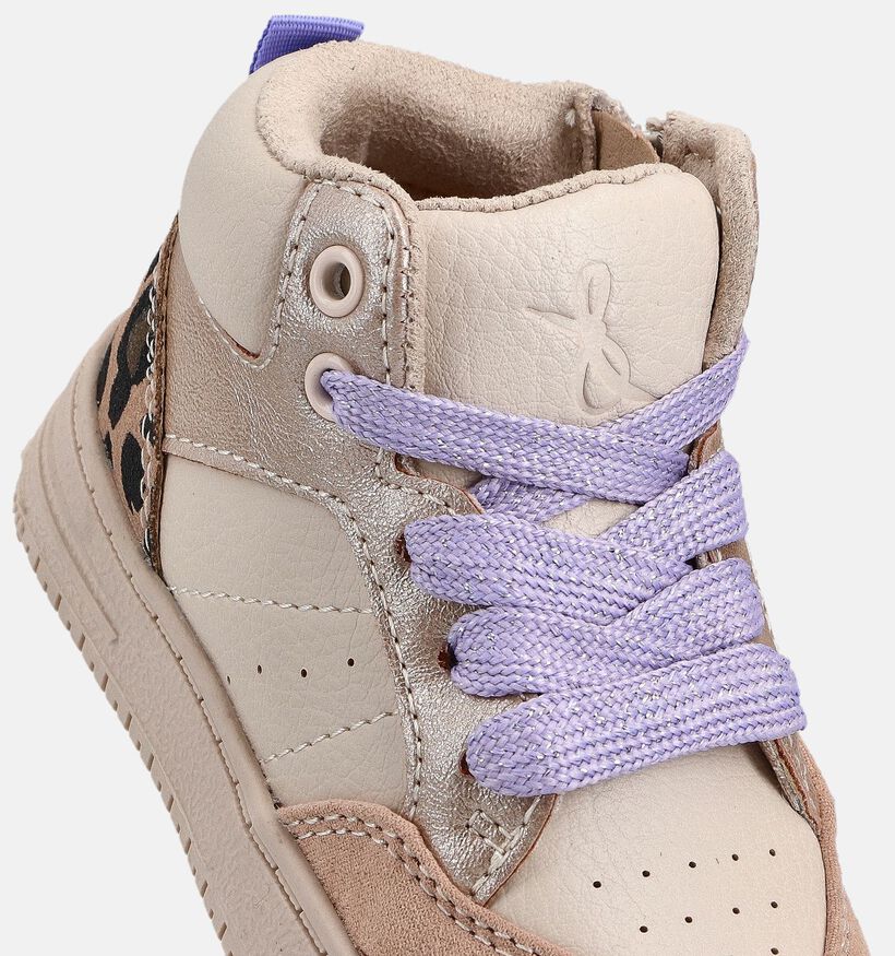 Milo & Mila Leopard Beige Sneakers voor meisjes (362926) - geschikt voor steunzolen