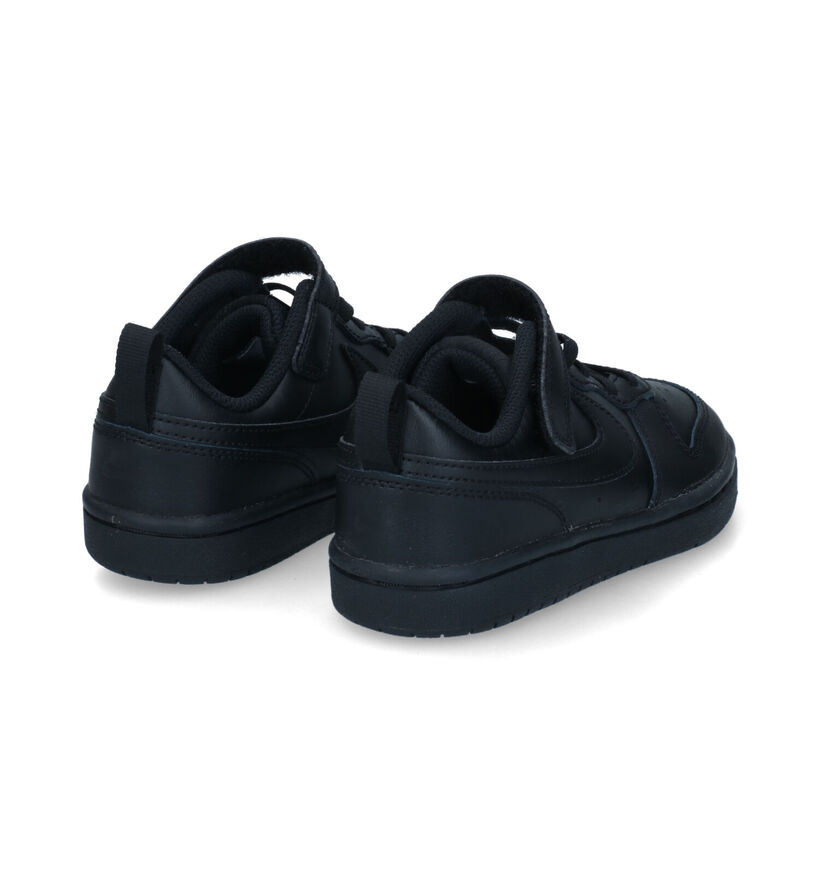 Nike Court Borough Low PSV Baskets en Noir pour garçons, filles (325380) - pour semelles orthopédiques