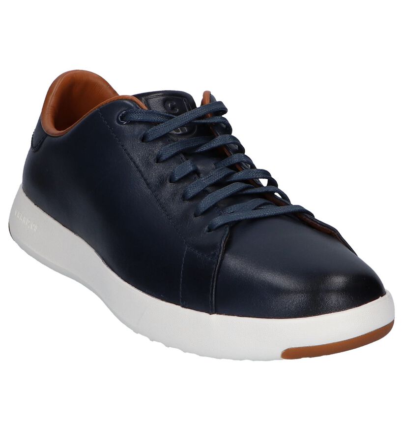 Donkerblauwe Casual Veterschoenen Cole Haan Grandpro in leer (240730)