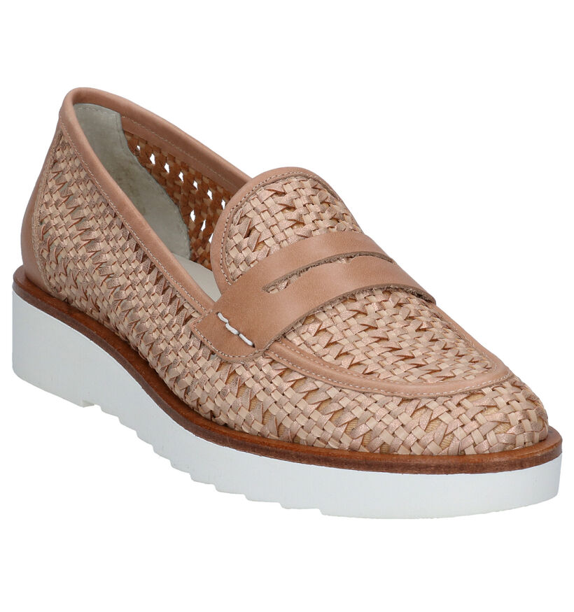 River Woods Beige Loafers in leer (289199)