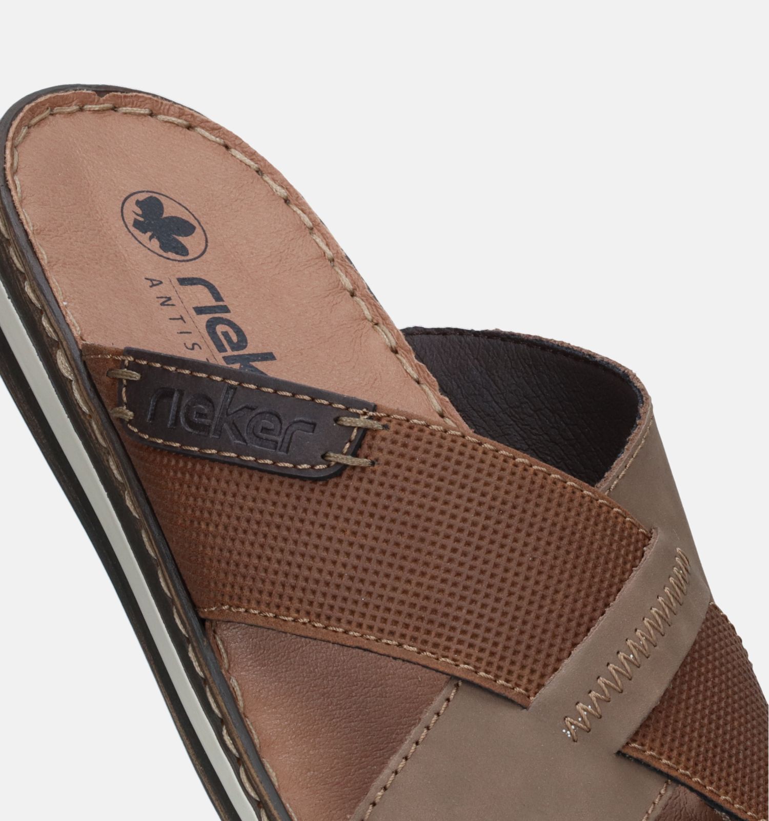 Rieker Bruine Slippers Heren Slippers Online op TORFS.BE