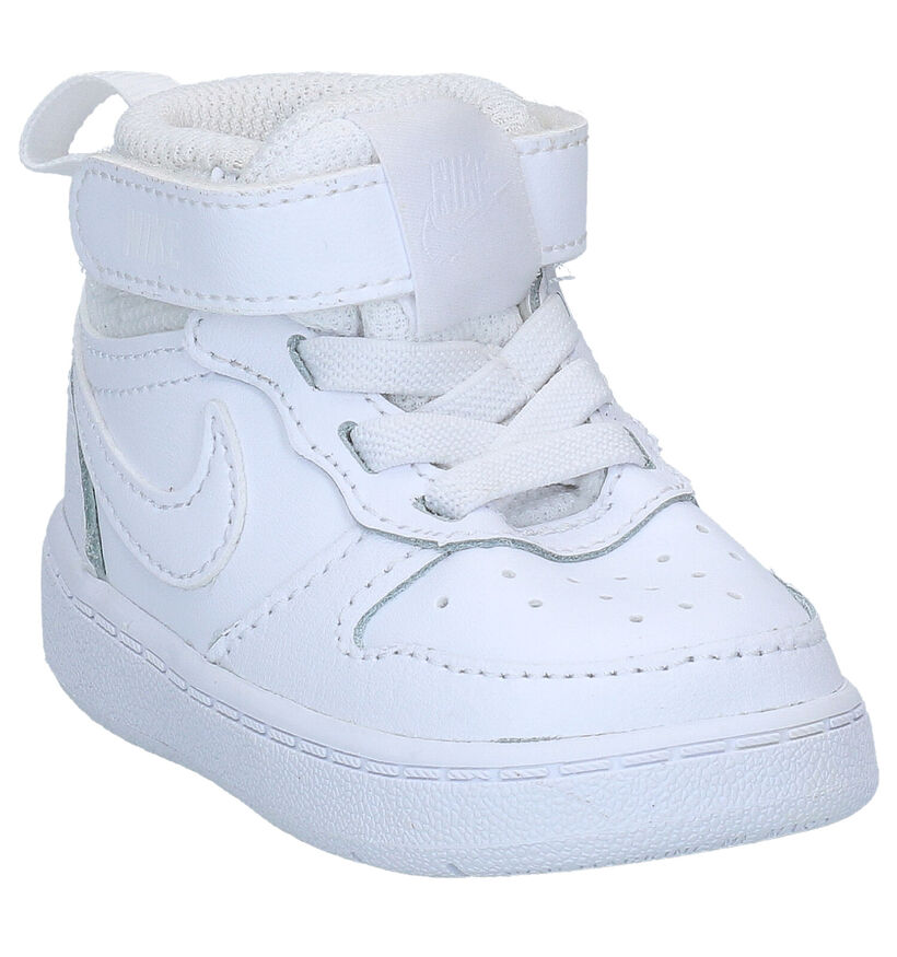 Nike Court Borough Zwarte Sneakers in kunstleer (293613)