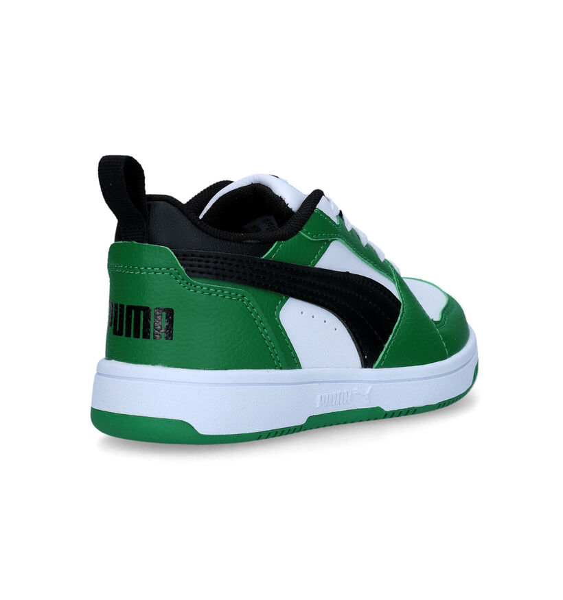 Puma Rebound V6 Witte Sneakers voor jongens, meisjes (326487)