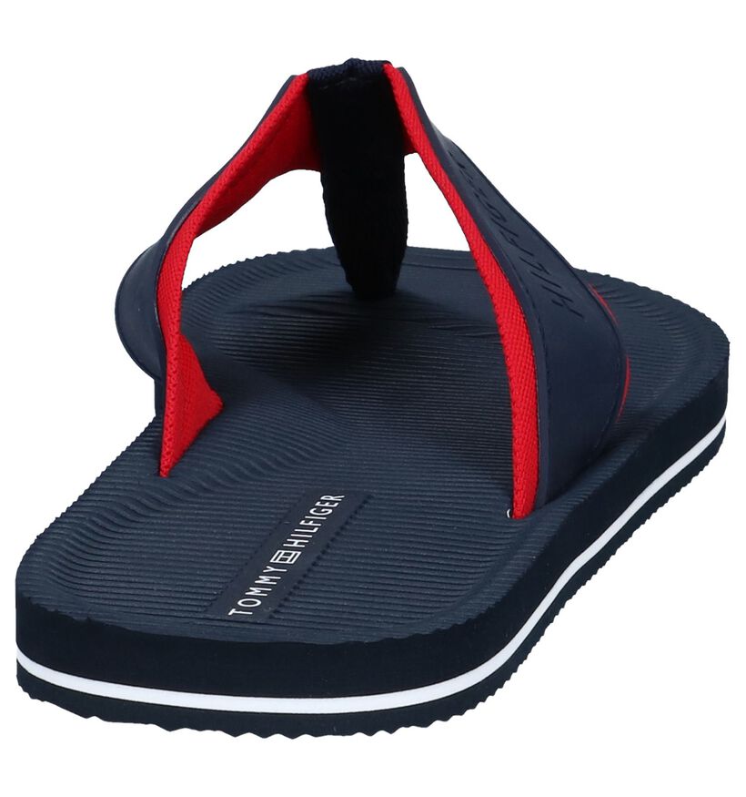 Donkerblauwe Teenslippers Tommy Hilfiger in stof (242411)