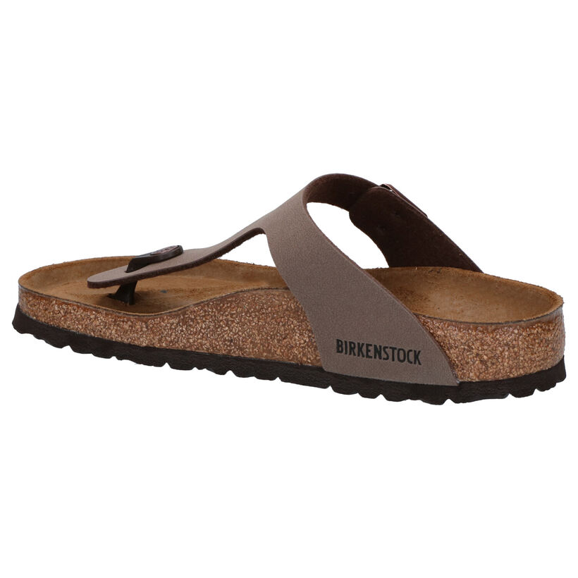 Birkenstock Gizeh Birko-Flor Zwarte Teenslippers voor dames (338058)