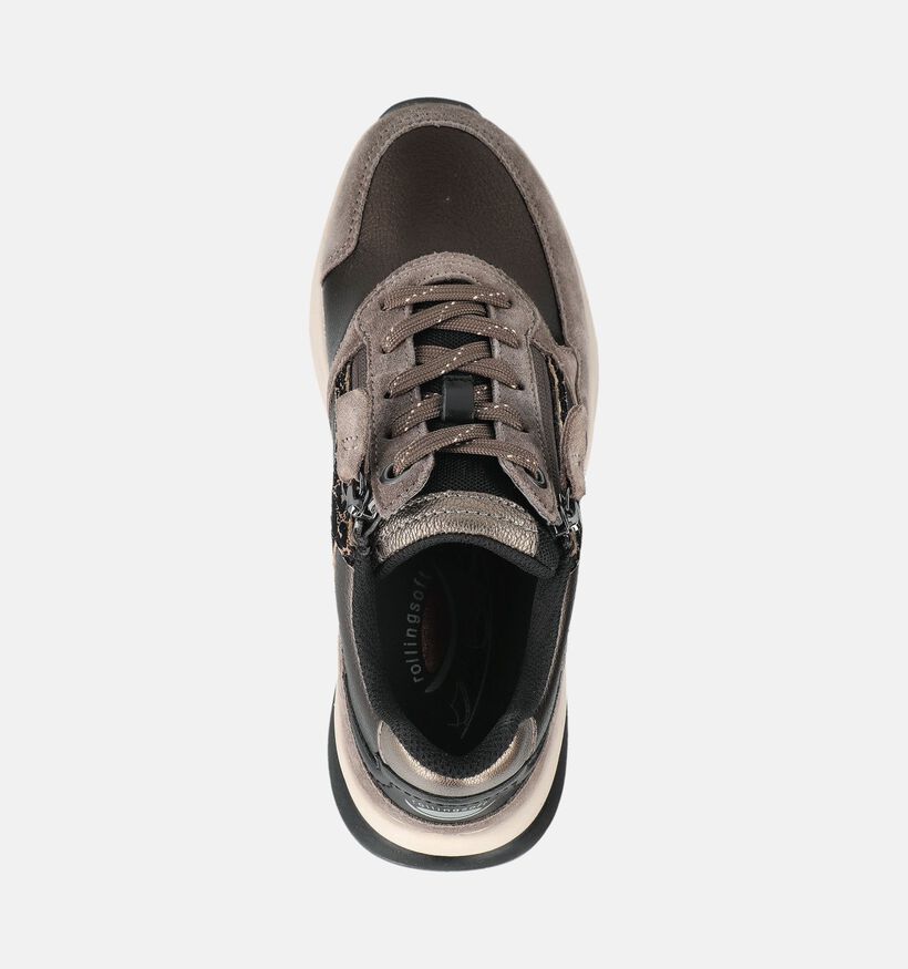 Gabor Rollingsoft Bruine/Taupe Sneakers voor dames (376938) - geschikt voor steunzolen