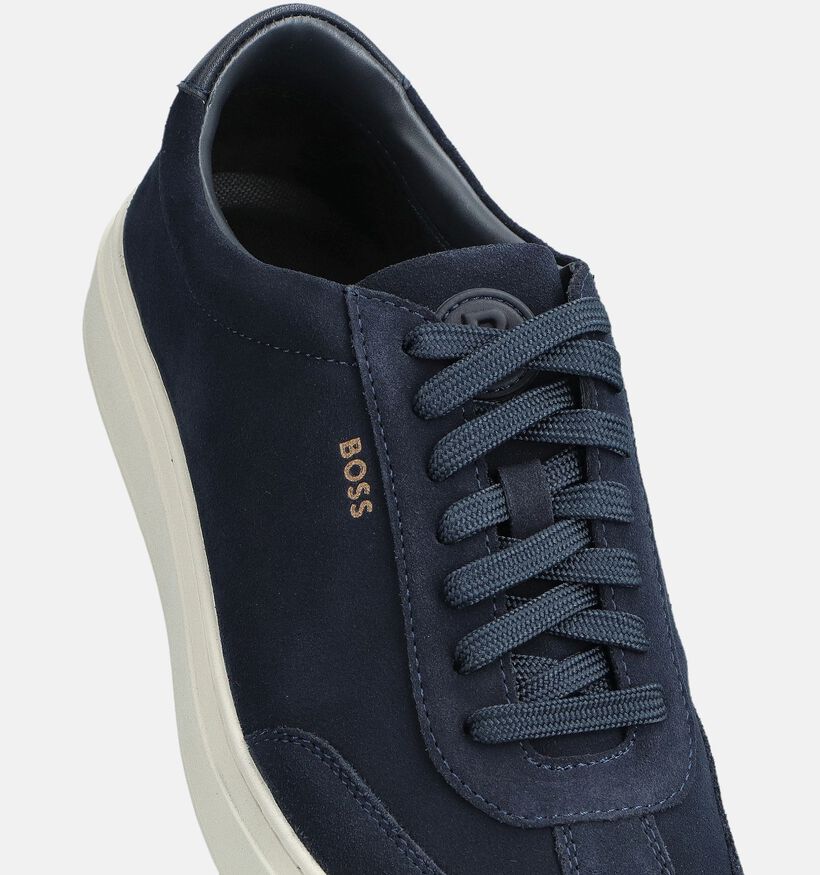 BOSS Kieran Tenn Donkerblauwe Veterschoenen voor heren (366462) - geschikt voor steunzolen