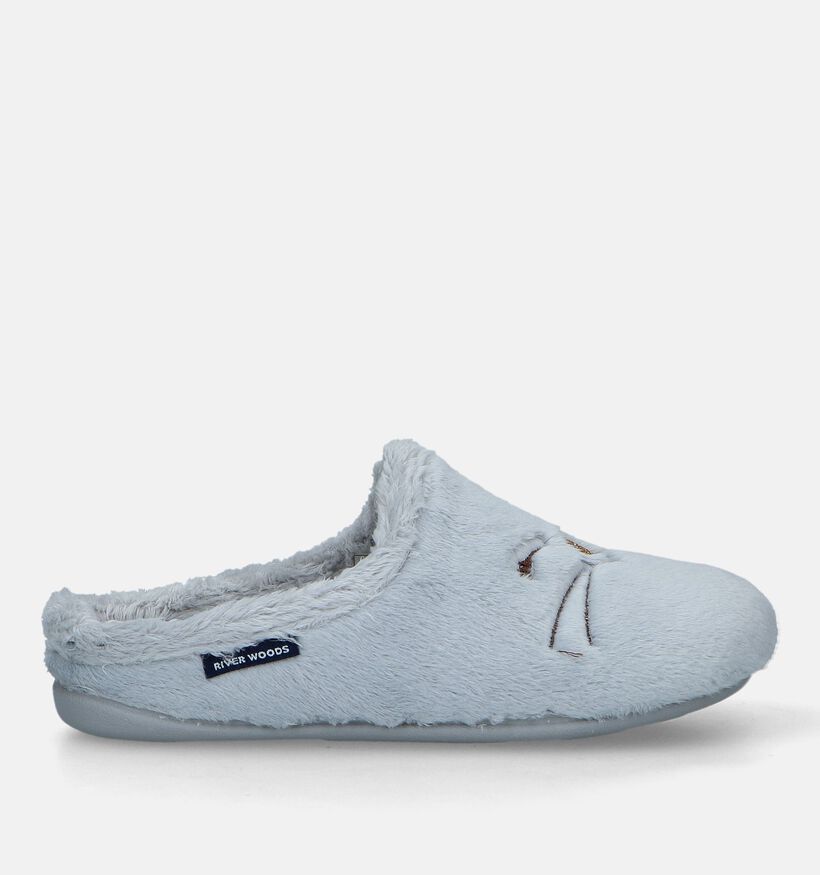 River Woods Nila Pantoufles en Gris pour filles (332268) - pour semelles orthopédiques