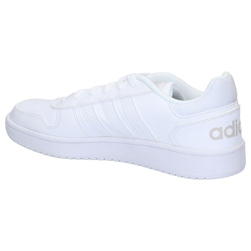 adidas Hoops 2.0 Witte Sneakers in kunstleer (276427)