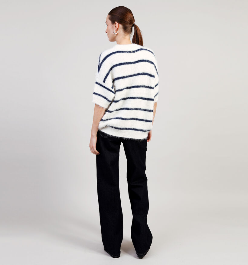 Deeluxe Original Kyndra Witte Gestreepte Trui voor dames (365447)