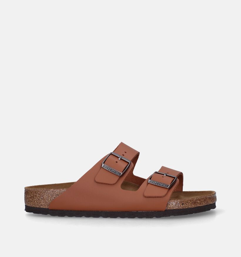 Birkenstock Arizona Natural Leather Nu-pieds en Cognac pour hommes (337873)