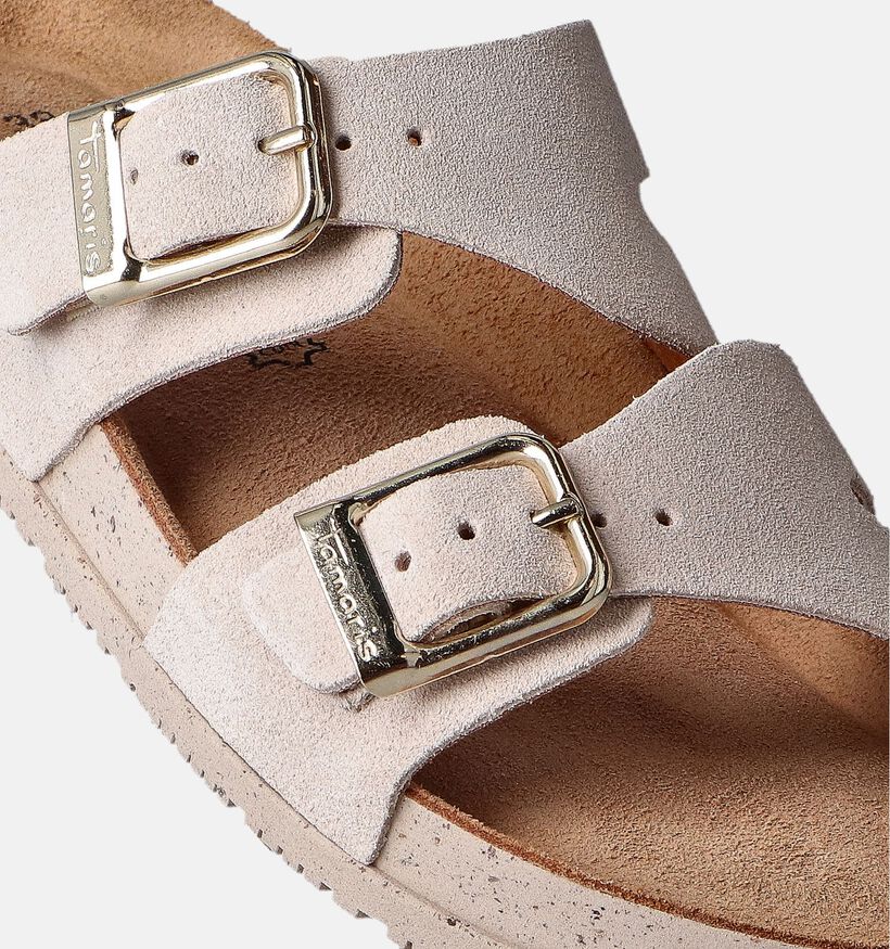 Tamaris Nu-pieds plates en Beige pour femmes (356932)