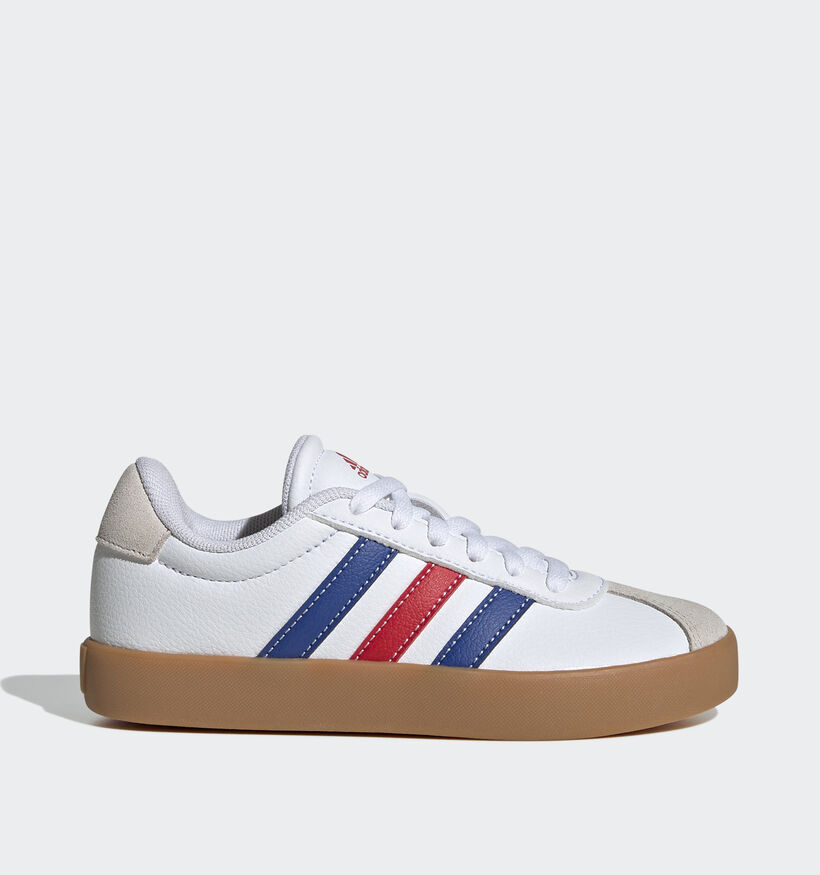 adidas VL Court 3.0 Witte/Zwarte Sneakers adidas VL Court 3.0 Witte Sneakers voor jongens, meisjes (359694) - geschikt voor steunzolen
